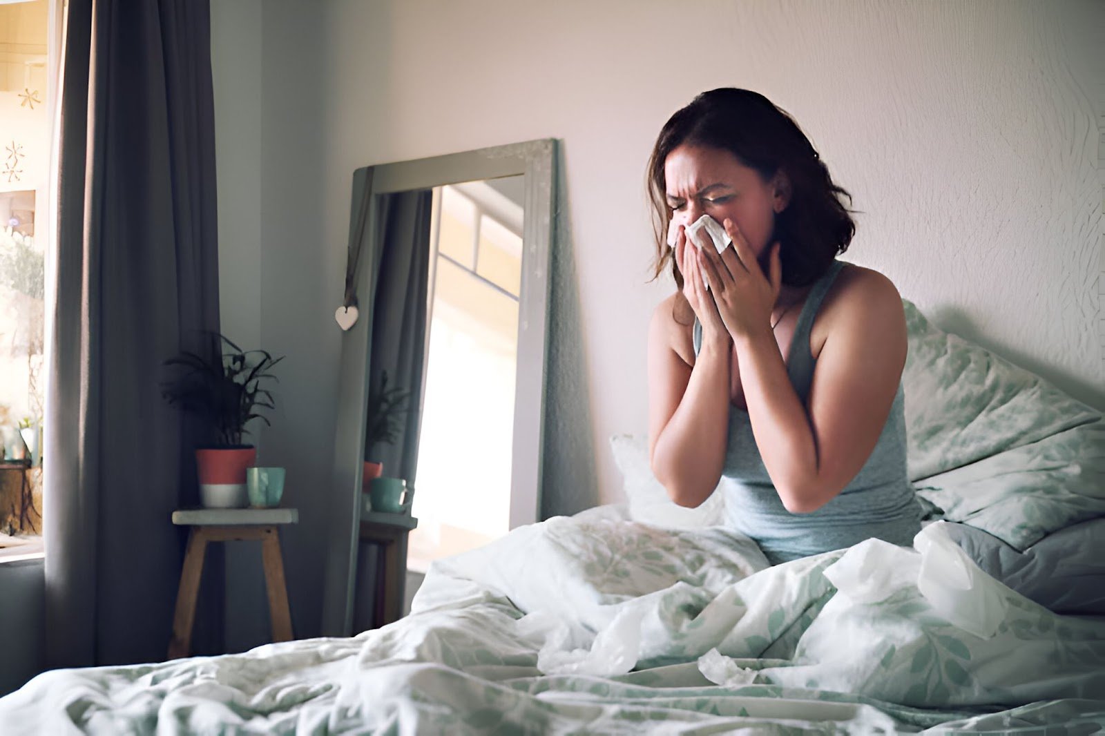 Sick Woman in the Bedroom